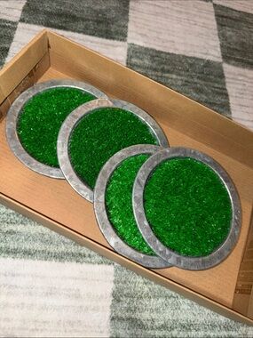 Pottery Barn Golf Coasters Set of 4